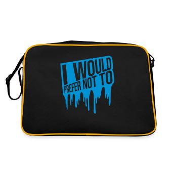 I prefer not to - Retro Bag - black/gold - Back