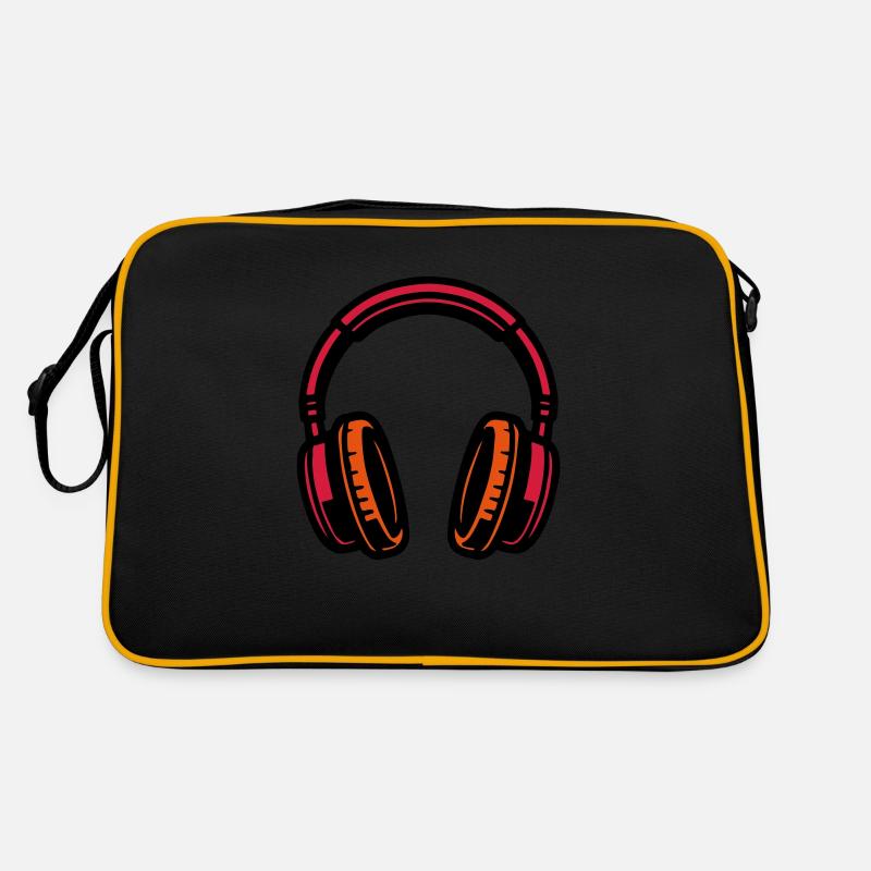 Kopfhörer Symbol Musik Retro Tasche