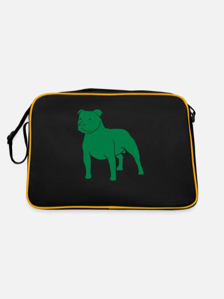 hunde_dogs_pitus - Retro Bag - black/gold - Back