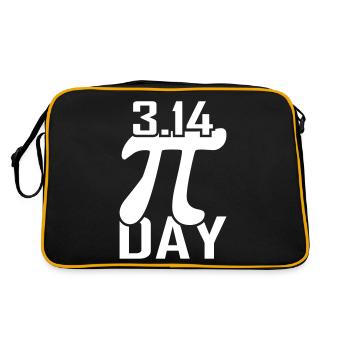 Pi Math Pi Day - Retro Bag - black/gold - Back