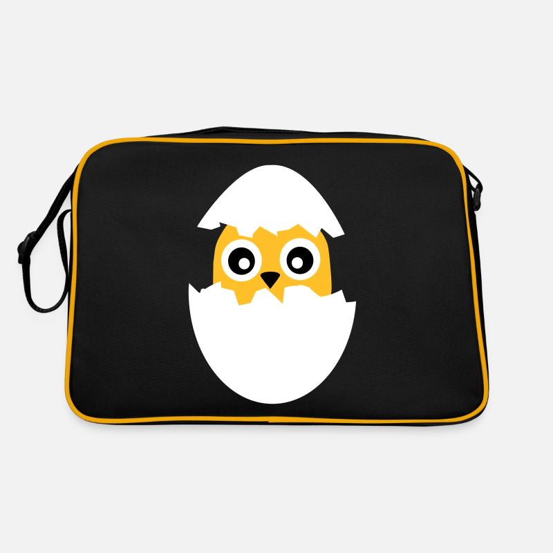 Küken im Ei Retro Tasche
