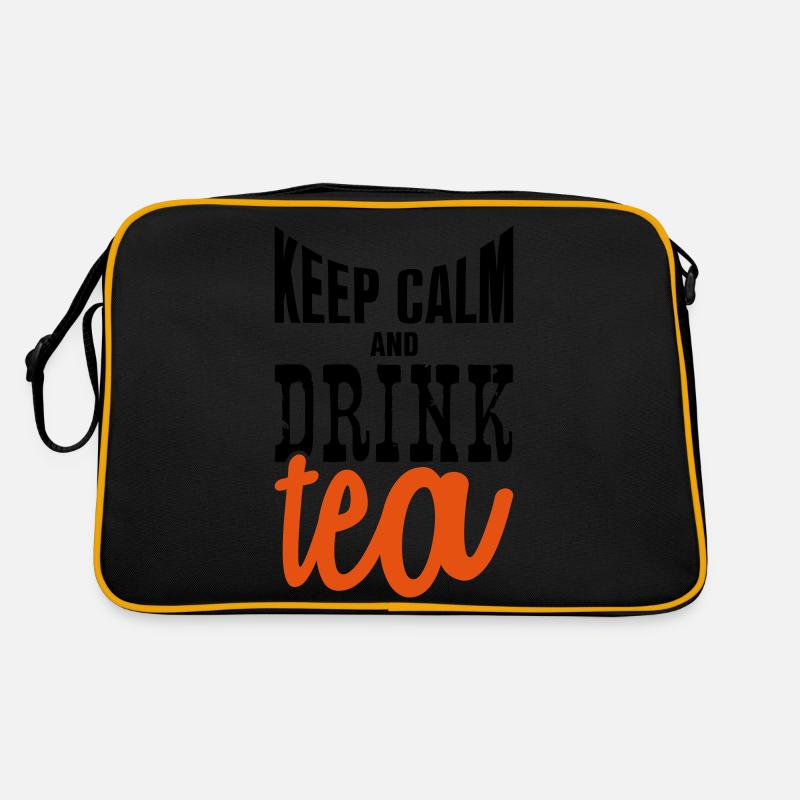 keep calm and drink tea Retro Tasche