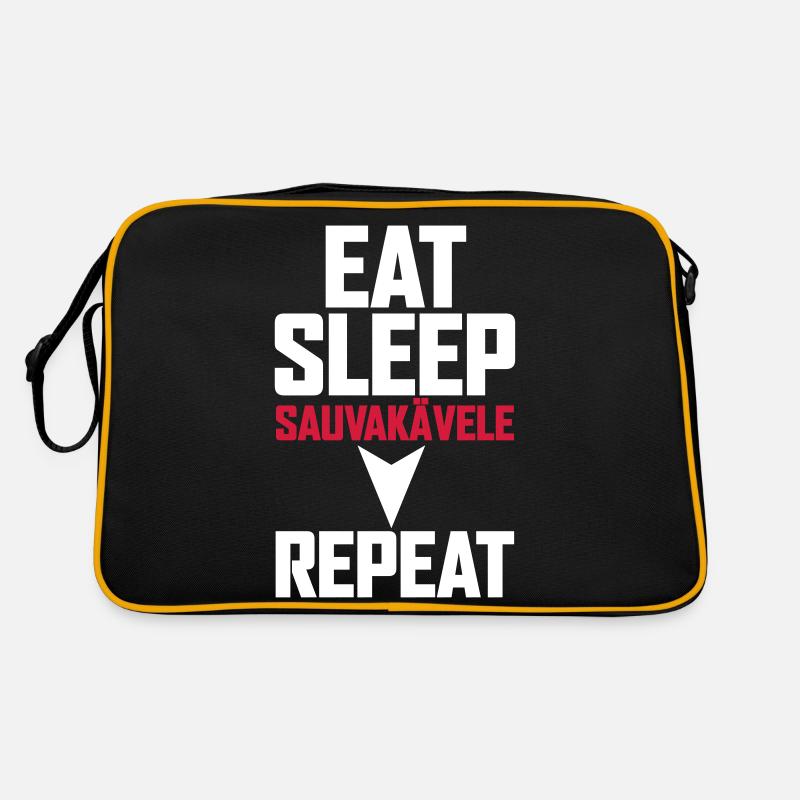 Manger, dormir, marche nordique, répétez Sac Retro