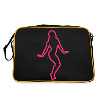 fitness13 bodybuilding woman track dessi - Retro Bag - black/gold - Back