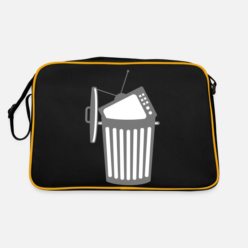 trash tv fernseher programm verdummung scheisse sc Retro Tasche