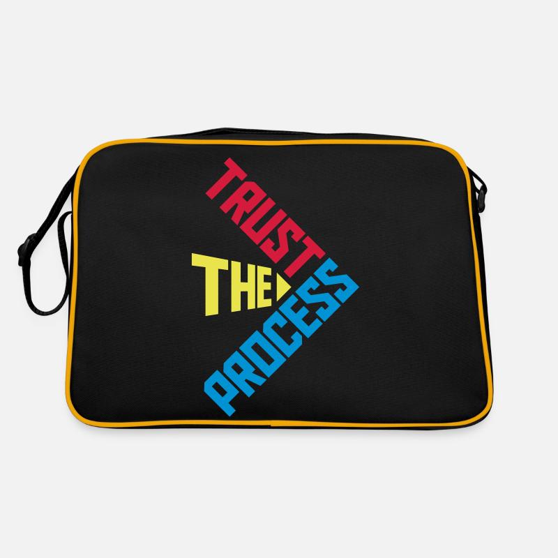 trust the process Zitat Retro Tasche