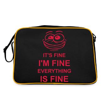 everything is fine quote - Retro Bag - black/gold - Back