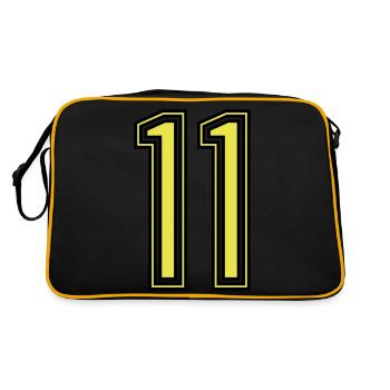 11 - Retro Tasche - Schwarz/Gold - Hinten