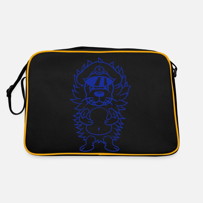 Drôle Petit Hérisson Automne Capitaine Mignon Mignon Sac Retro