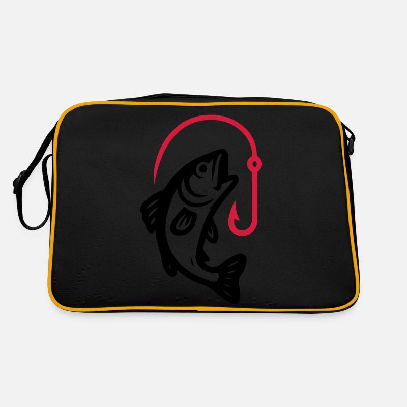Fisch Hecht Angelhaken Retro Tasche