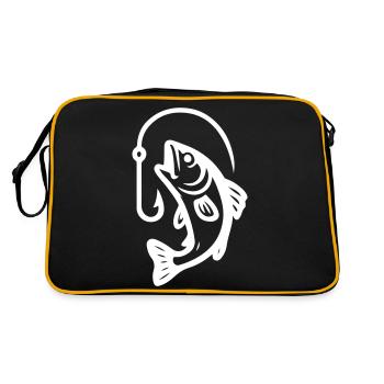 Fish Pike Fish Hook - Retro Bag - black/gold - Back