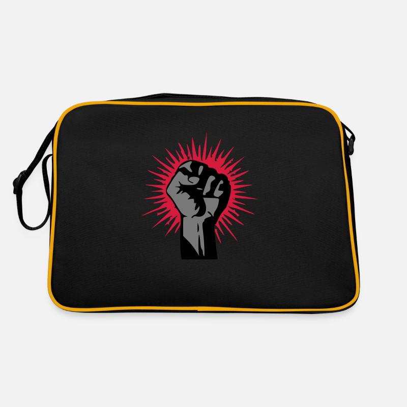 faust / fist - Retro Tasche - Schwarz/Gold