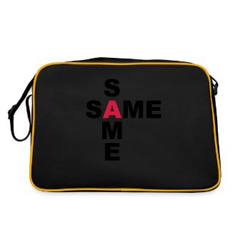 SAME SAME but different - Retro Tasche - Schwarz/Gold - Hinten