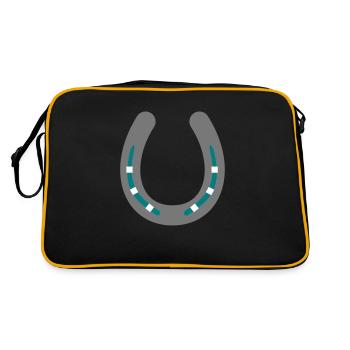 Hufeisen - Retro Tasche - Schwarz/Gold - Hinten