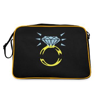 Diamantring / diamond ring (2c) - Retro Bag - black/gold - Back