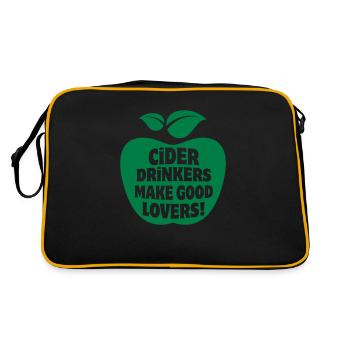 Les buveurs de cidre font de bons amants Apfelwein Cidre - Sac Retro - noir/or - Dos