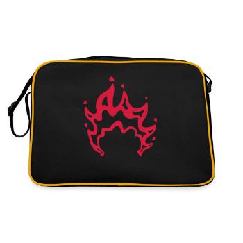 Campfire flames cool design - Retro Bag - black/gold - Back