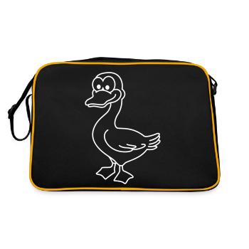 Goose Comic Animal - Retro Bag - black/gold - Back