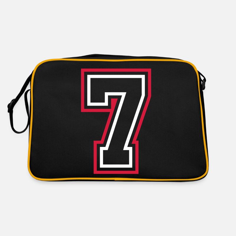 7 Zahl nummer Retro Tasche