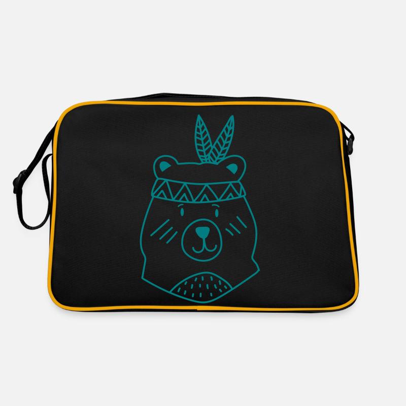 Bär Indianer Retro Tasche