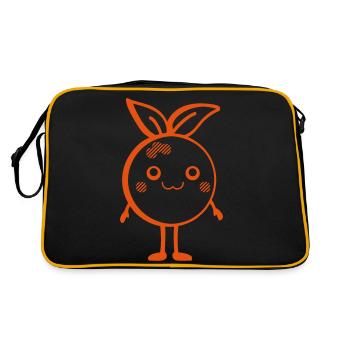 Kawaii-Design-Serie: süße Orange - Sac Retro - noir/or - Dos