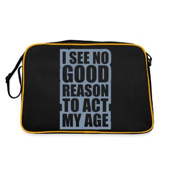 to act my age - Retro Bag - black/gold - Back