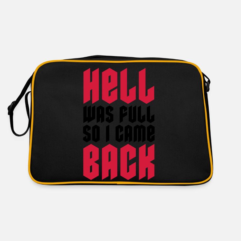 hell was full Zitat Retro Tasche