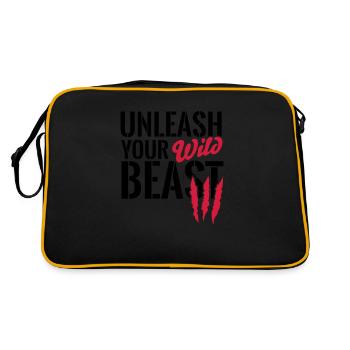 Unleash your beast - Retro Bag - black/gold - Back