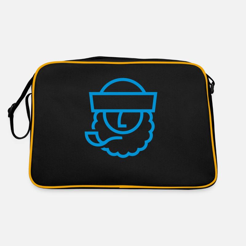 Captain Seebär - Retro Tasche - Schwarz/Gold