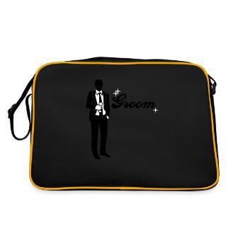 Marié - Équipe - Bride - Sac Retro - noir/or - Dos