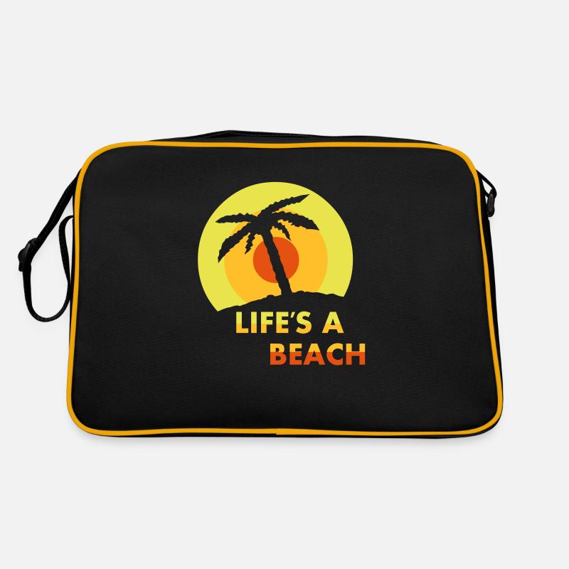 Das Leben ist ein Strand Retro Tasche