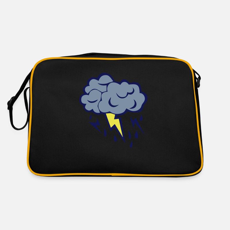 nuage eclair orage cloud pluie 606 Sac Retro