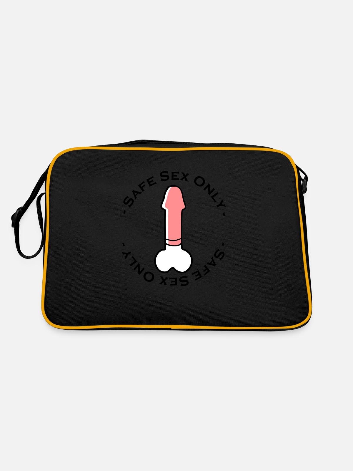 safe sex only - Retro Bag - black/gold - Back