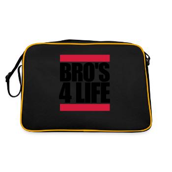 Brothers 4 Life Logo - Retro Bag - black/gold - Back