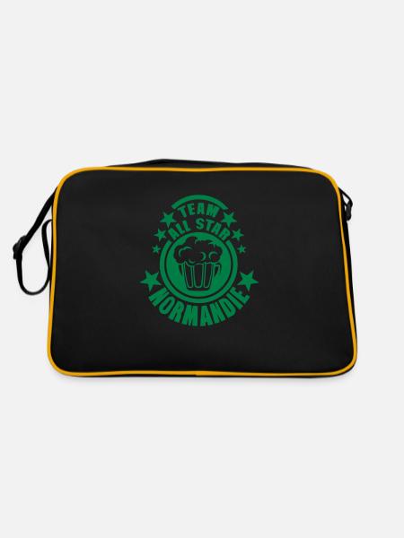 normandie team all star biere alcool 15 - Sac Retro - noir/or - Dos