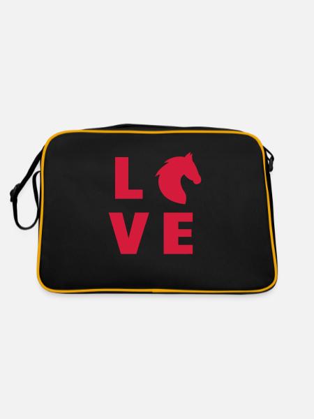 Equitation / Cheval / Cavalier / Equestre - Sac Retro - noir/or - Dos