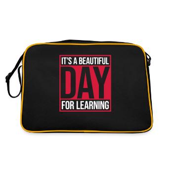 beautiful day for learning - Retro Bag - black/gold - Back