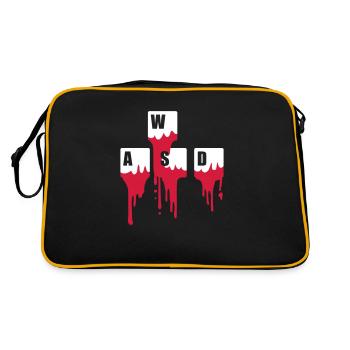 Touches du clavier de l’ordinateur WASD - Sac Retro - noir/or - Dos