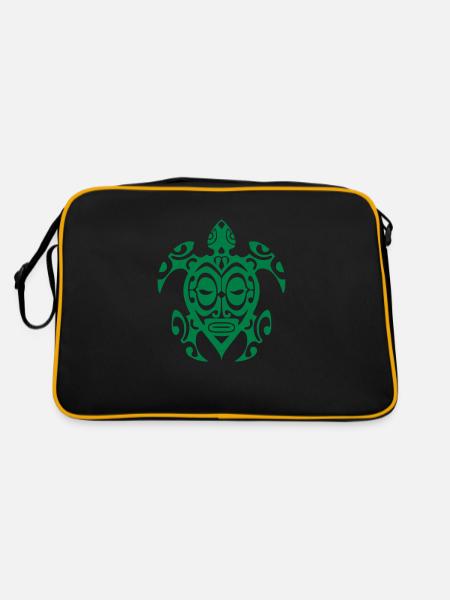 tortue - Sac Retro - noir/or