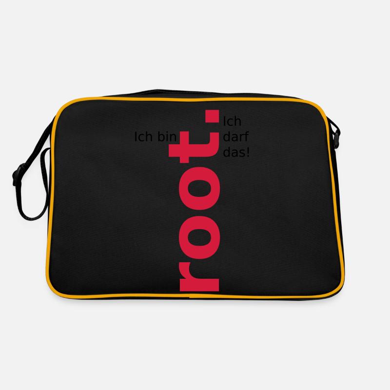 Ich bin root ich darf das Retro Tasche