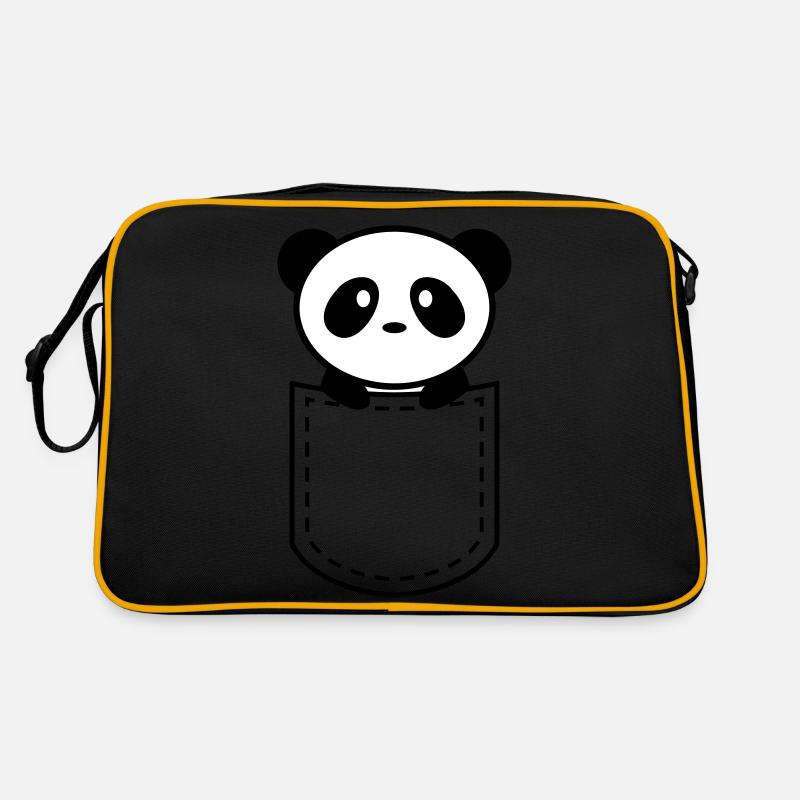 panda dans une poche Sac Retro