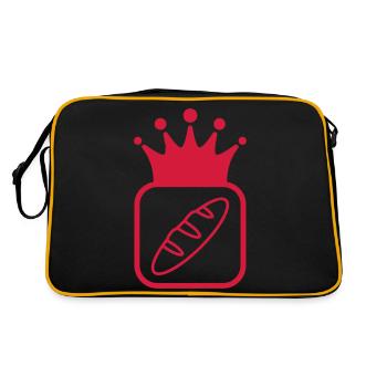 Baker Bakery Boulanger Bäcker Bäckerei Boulangerie - Retro Bag - black/gold - Back