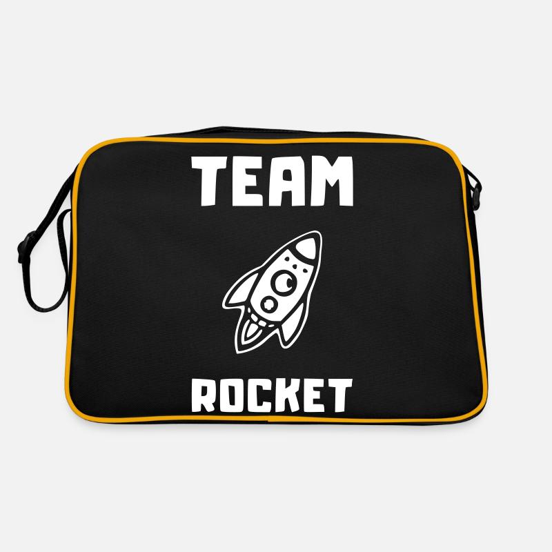 rakete team rocket - Retro Tasche - Schwarz/Gold