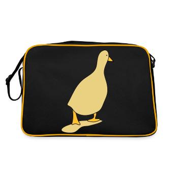 Duck bird 3 - Retro Bag - black/gold - Back