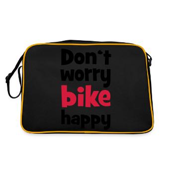 Motorrad - Retro Tasche - Schwarz/Gold - Hinten