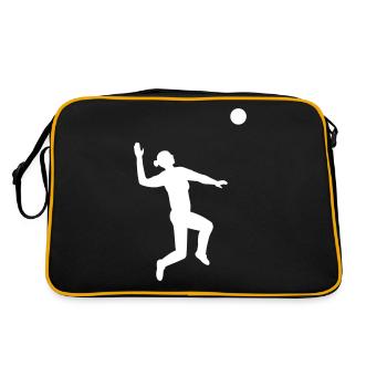 Dynamic serve in volleyball - Retro Bag - black/gold - Back