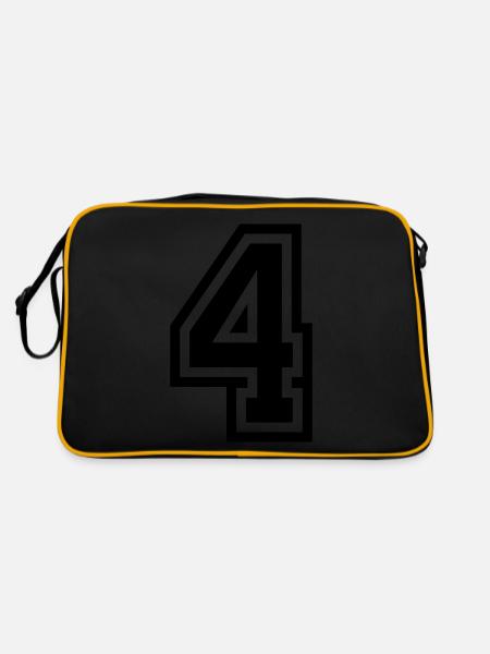 Symbole à 4 chiffres - Sac Retro - noir/or - Dos
