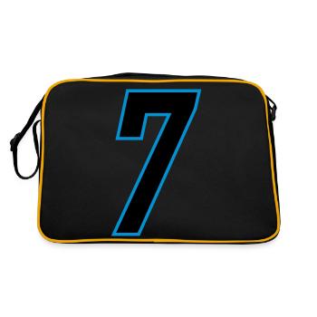 number_7 - Retro Tasche - Schwarz/Gold - Hinten
