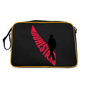ruhestand - Retro Tasche - Schwarz/Gold - Hinten