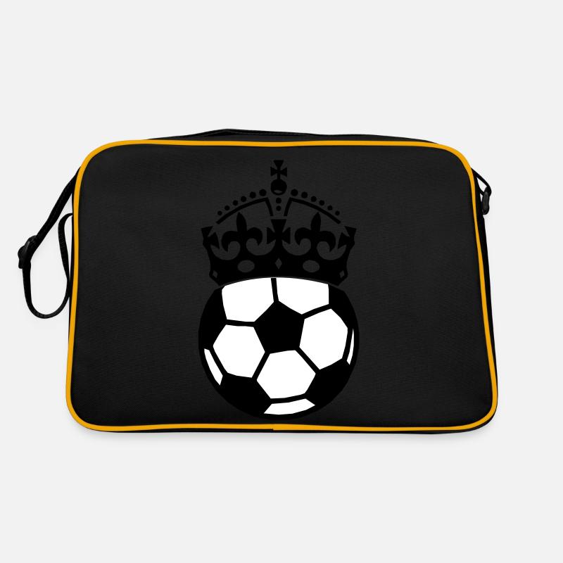 Fussball mit Krone Retro Tasche